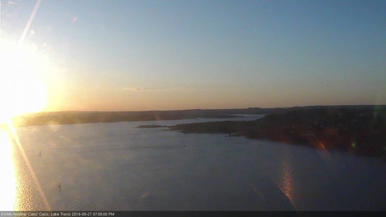 Lake Travis webcam, September 27, 2019 6:10 PM CT