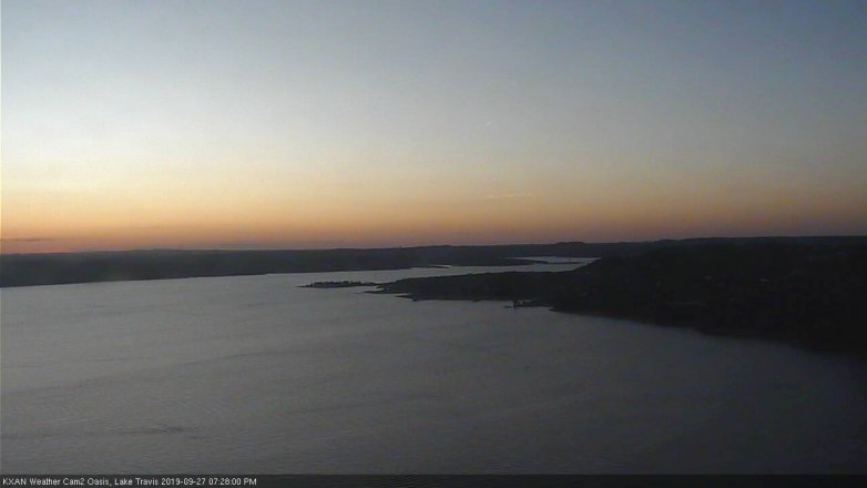 Lake Travis webcam, September 27, 2019 6:30 PM CT