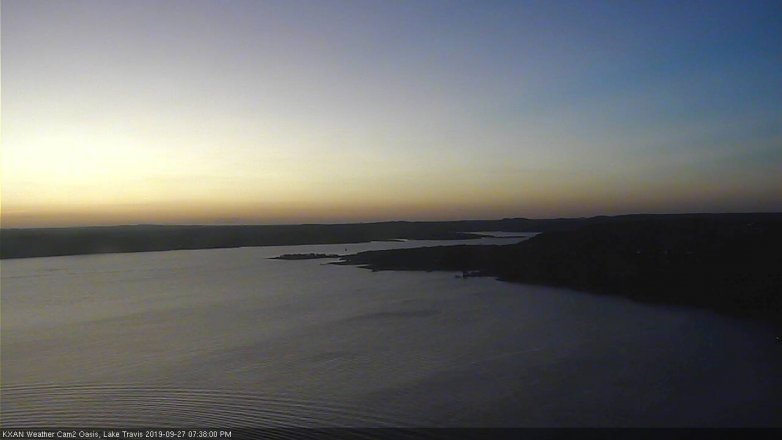 Lake Travis webcam, September 27, 2019 6:40 PM CT