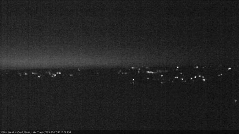 Lake Travis webcam, September 27, 2019 7:20 PM CT