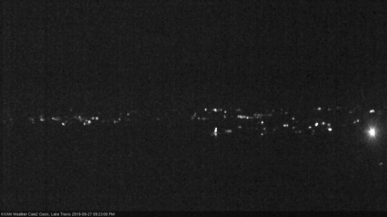 Lake Travis webcam, September 27, 2019 8:25 PM CT