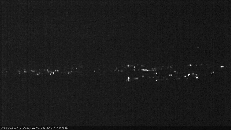 Lake Travis webcam, September 27, 2019 9:10 PM CT