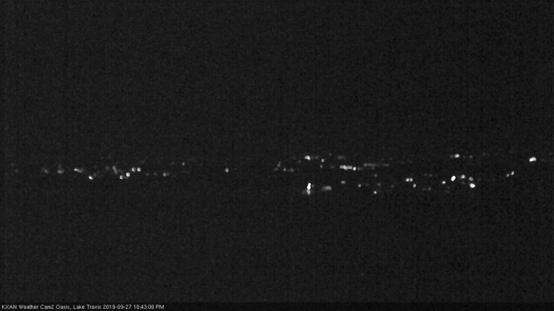 Lake Travis webcam, September 27, 2019 9:45 PM CT