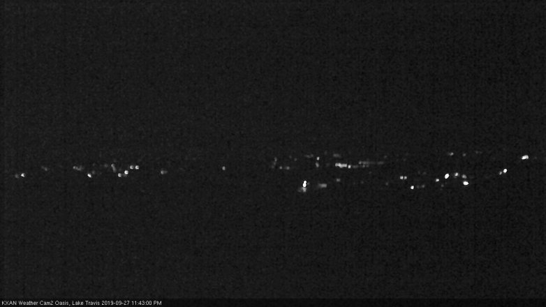 Lake Travis webcam, September 27, 2019 10:45 PM CT