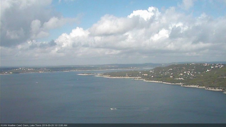 Lake Travis webcam, September 28, 2019 9:15 AM CT