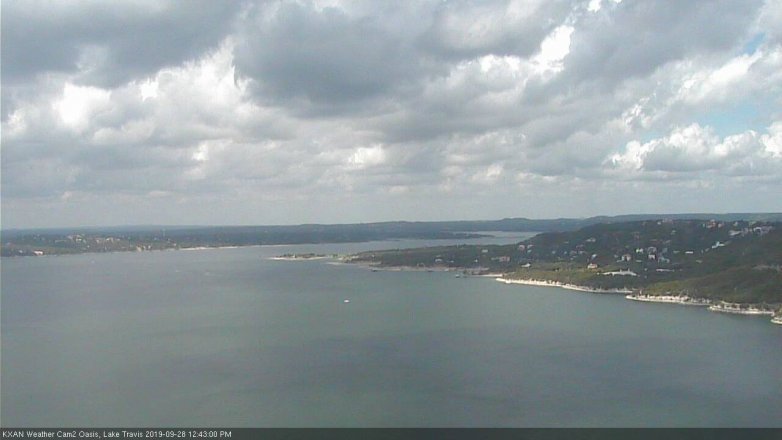 Lake Travis webcam, September 28, 2019 11:45 AM CT