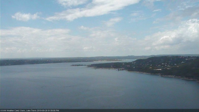 Lake Travis webcam, September 28, 2019 1:00 PM CT