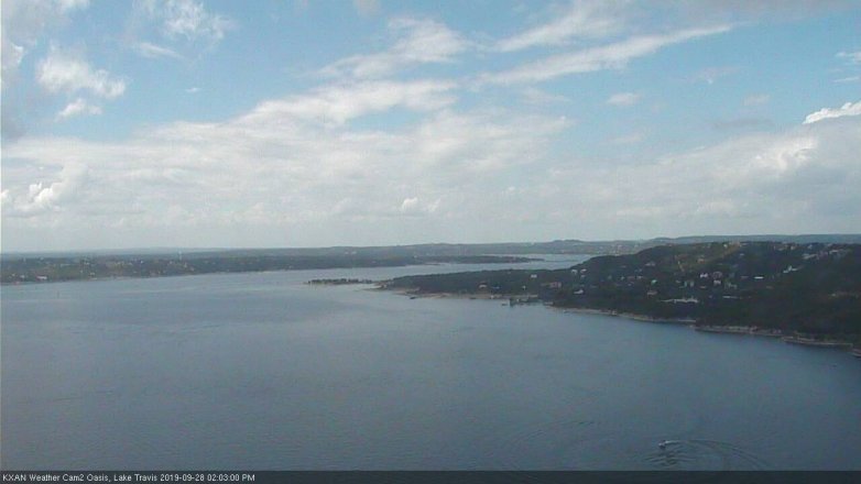 Lake Travis webcam, September 28, 2019 1:05 PM CT