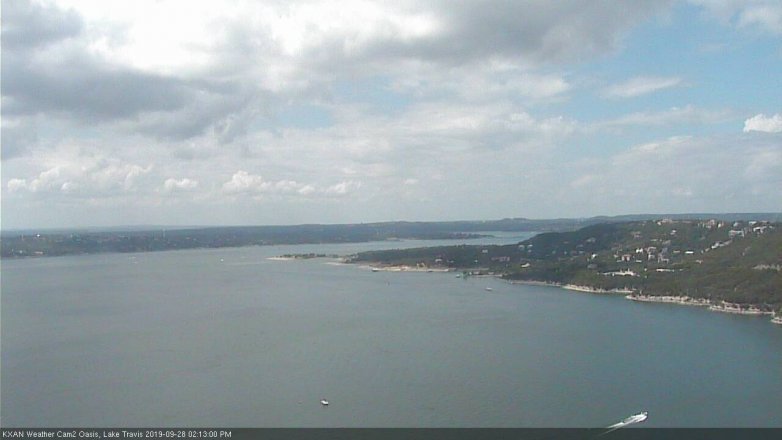 Lake Travis webcam, September 28, 2019 1:15 PM CT