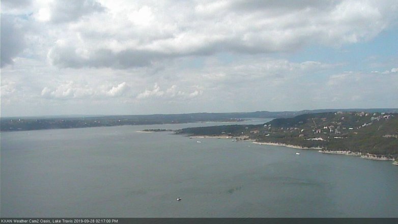 Lake Travis webcam, September 28, 2019 1:20 PM CT