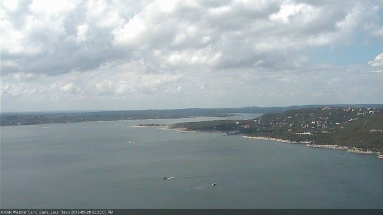 Lake Travis webcam, September 28, 2019 1:25 PM CT