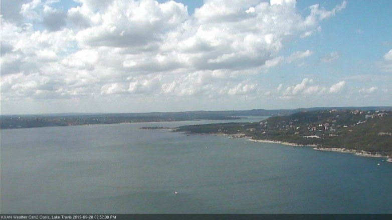 Lake Travis webcam, September 28, 2019 1:55 PM CT