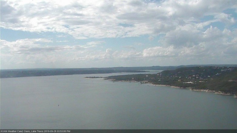 Lake Travis webcam, September 28, 2019 2:55 PM CT
