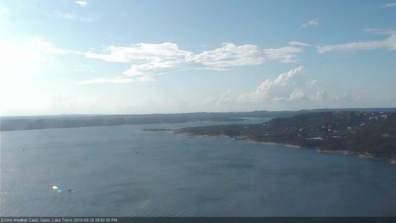 Lake Travis webcam, September 28, 2019 4:05 PM CT