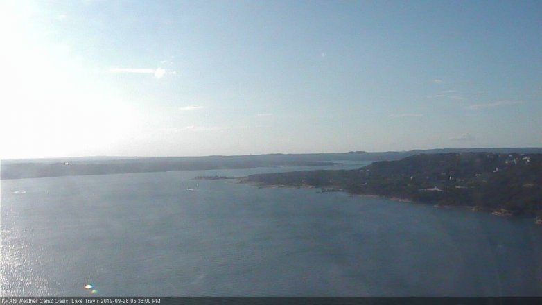Lake Travis webcam, September 28, 2019 4:40 PM CT
