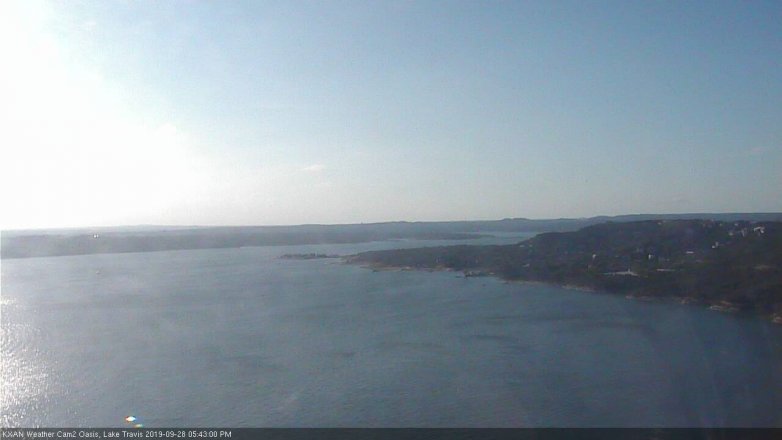 Lake Travis webcam, September 28, 2019 4:45 PM CT
