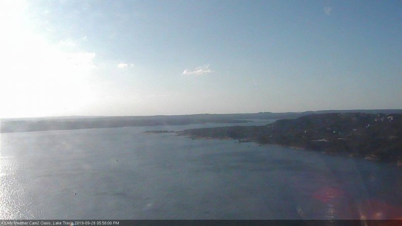 Lake Travis webcam, September 28, 2019 5:00 PM CT