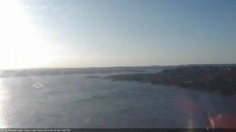 Lake Travis webcam, September 28, 2019 5:15 PM CT