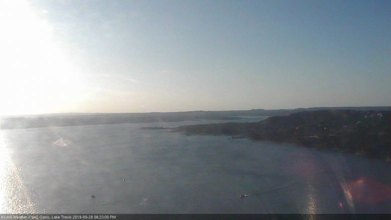 Lake Travis webcam, September 28, 2019 5:25 PM CT