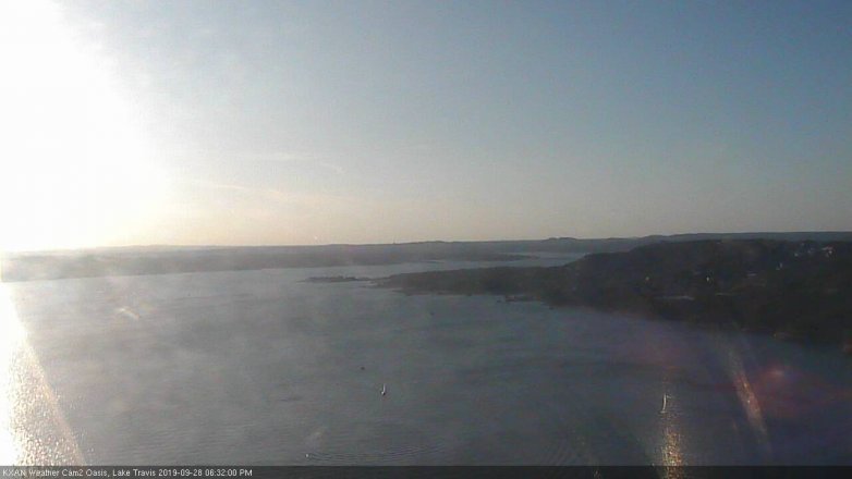 Lake Travis webcam, September 28, 2019 5:35 PM CT
