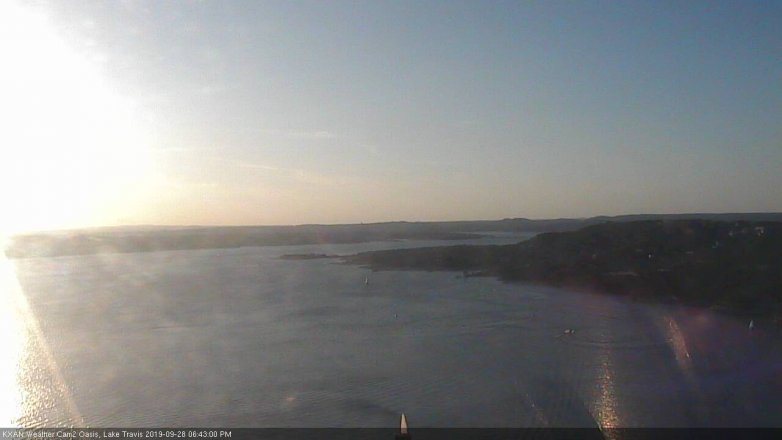 Lake Travis webcam, September 28, 2019 5:45 PM CT
