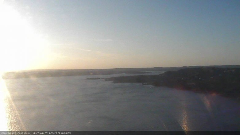 Lake Travis webcam, September 28, 2019 5:50 PM CT