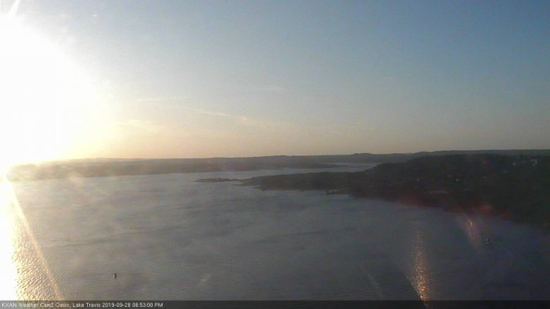 Lake Travis webcam, September 28, 2019 5:55 PM CT