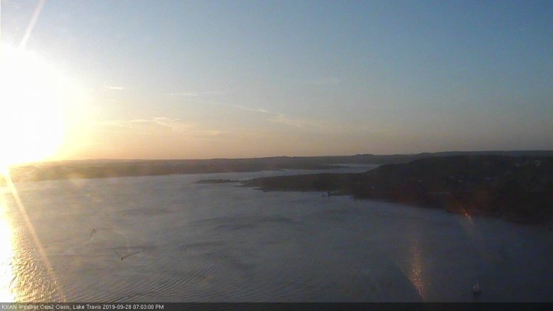 Lake Travis webcam, September 28, 2019 6:05 PM CT