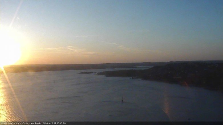 Lake Travis webcam, September 28, 2019 6:10 PM CT
