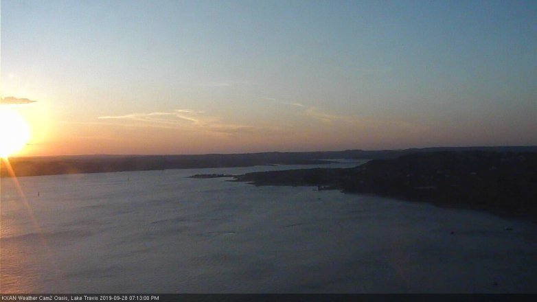 Lake Travis webcam, September 28, 2019 6:15 PM CT