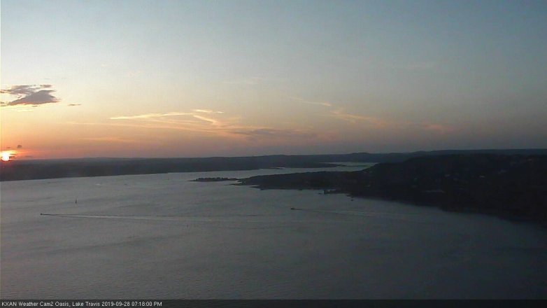 Lake Travis webcam, September 28, 2019 6:20 PM CT