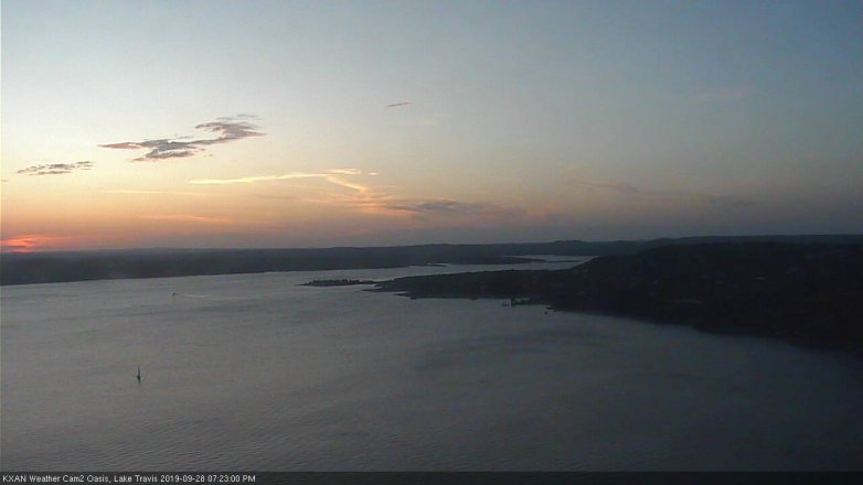 Lake Travis webcam, September 28, 2019 6:25 PM CT