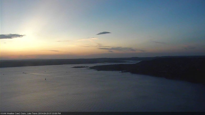 Lake Travis webcam, September 28, 2019 6:35 PM CT