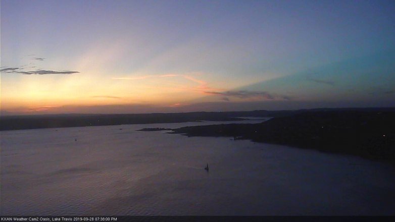 Lake Travis webcam, September 28, 2019 6:40 PM CT