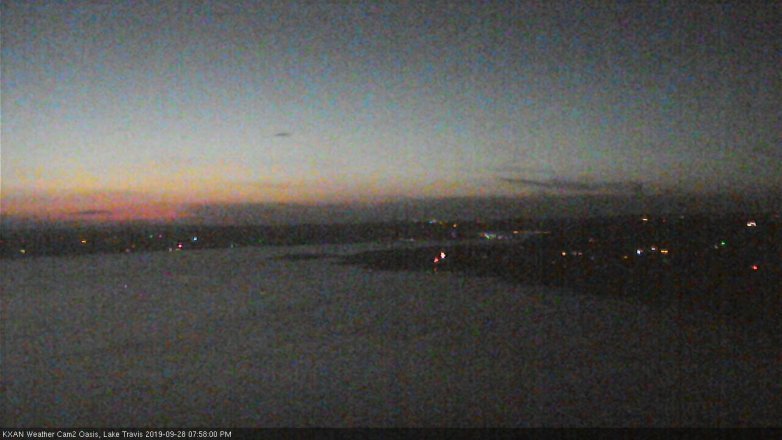 Lake Travis webcam, September 28, 2019 7:00 PM CT