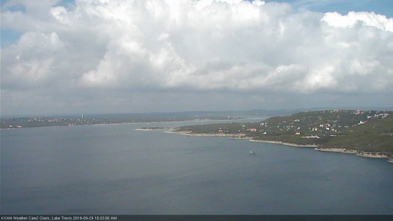 Lake Travis webcam, September 29, 2019 9:35 AM CT