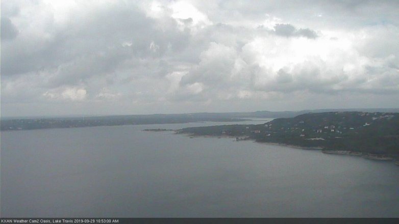 Lake Travis webcam, September 29, 2019 9:55 AM CT