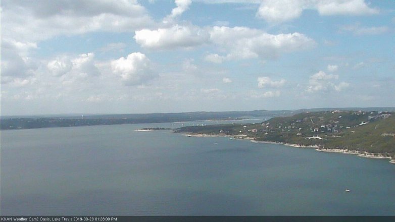 Lake Travis webcam, September 29, 2019 12:30 PM CT