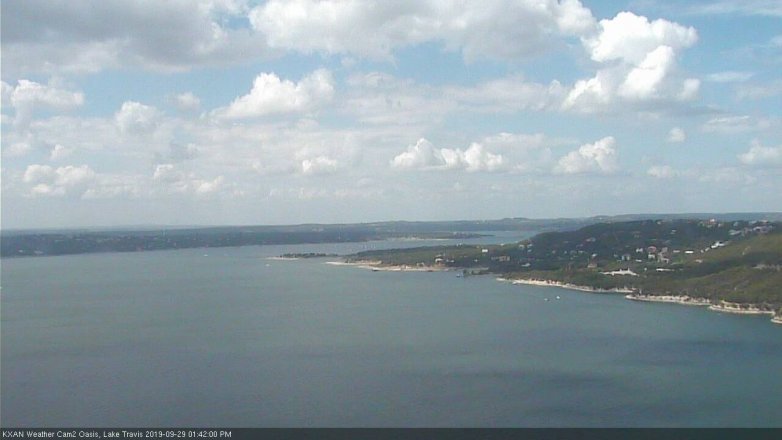 Lake Travis webcam, September 29, 2019 12:45 PM CT