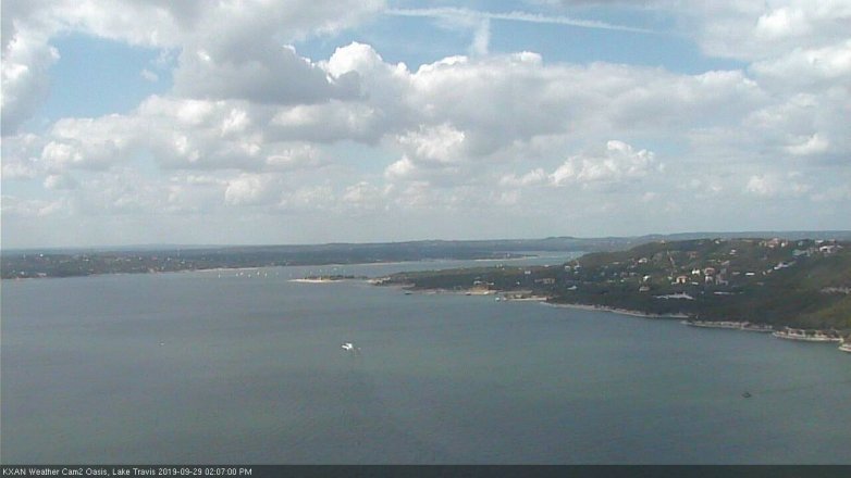 Lake Travis webcam, September 29, 2019 1:10 PM CT
