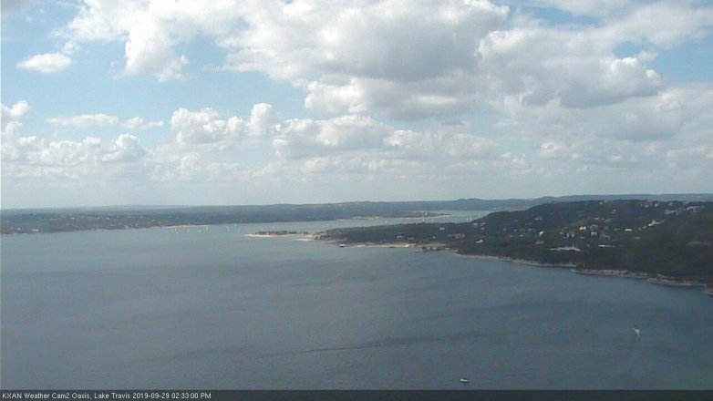 Lake Travis webcam, September 29, 2019 1:35 PM CT