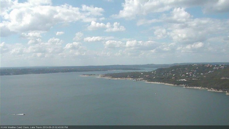 Lake Travis webcam, September 29, 2019 1:45 PM CT
