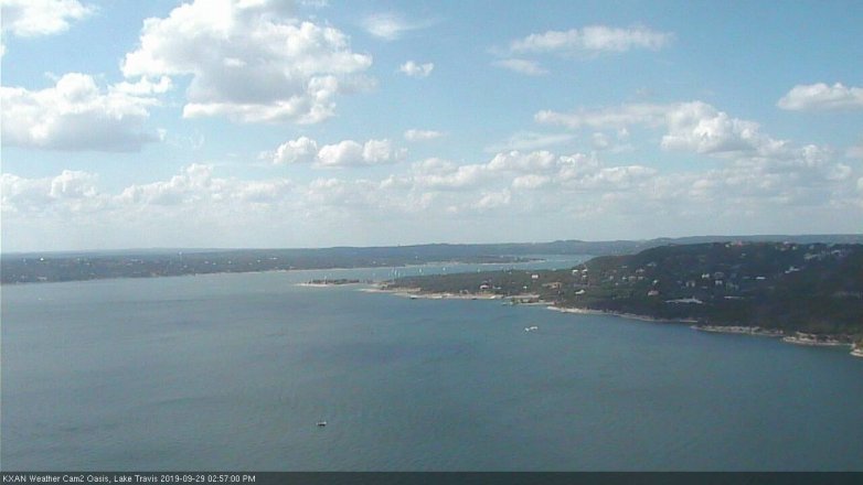 Lake Travis webcam, September 29, 2019 2:00 PM CT