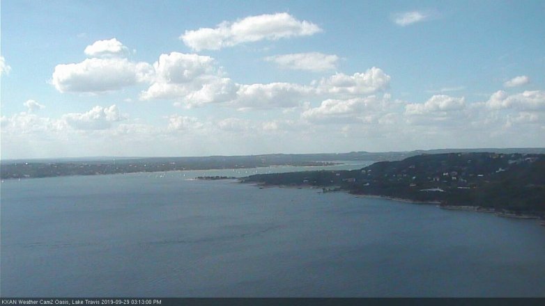 Lake Travis webcam, September 29, 2019 2:15 PM CT