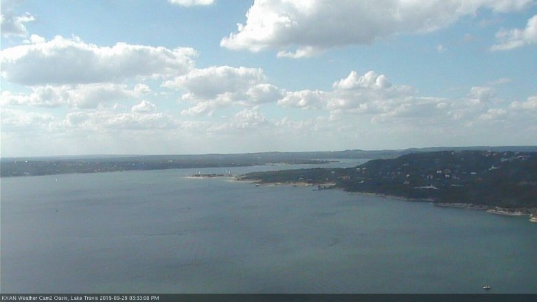 Lake Travis webcam, September 29, 2019 2:35 PM CT