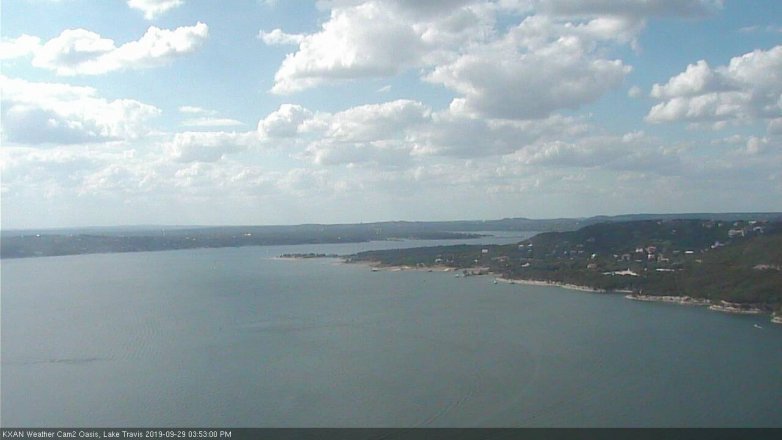 Lake Travis webcam, September 29, 2019 2:55 PM CT