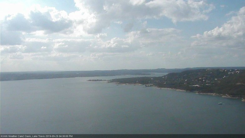 Lake Travis webcam, September 29, 2019 3:40 PM CT