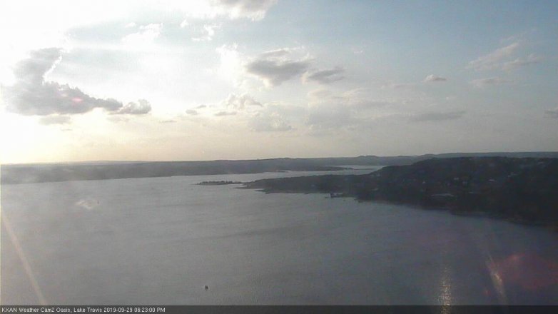 Lake Travis webcam, September 29, 2019 5:25 PM CT