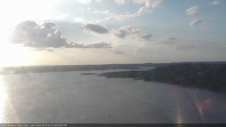 Lake Travis webcam, September 29, 2019 5:30 PM CT