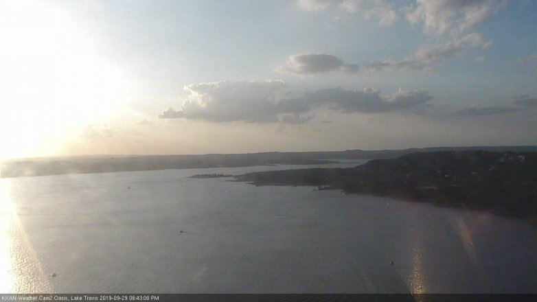 Lake Travis webcam, September 29, 2019 5:45 PM CT